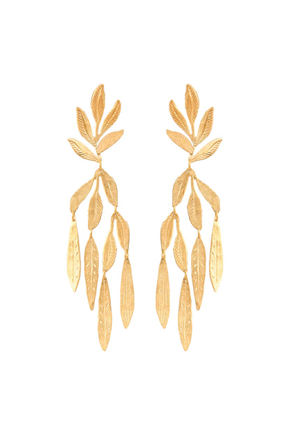 Gold Sea Forest Earrings